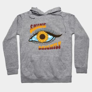 Shine Brightly Sunflower Eye Artwork Hoodie